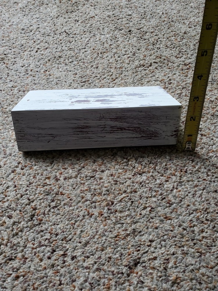 Triangular Solid Wood Block Jewelry Or Earring Wedge Display, Painted, 8 Inch