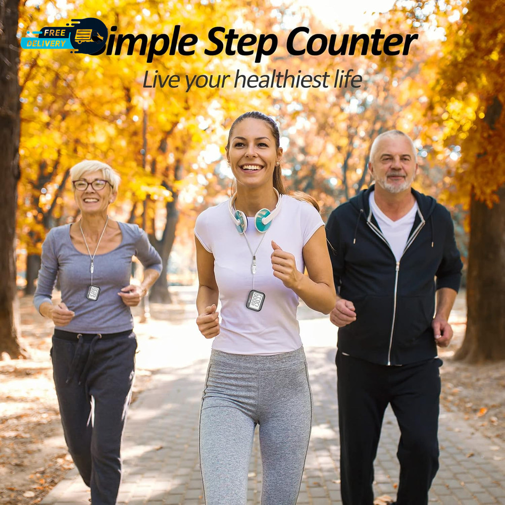 3D Pedometer for Walking Simple Step Counter for Walking with Removable