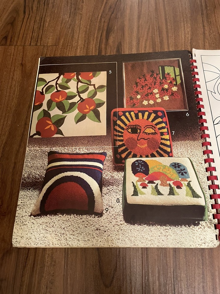 Lisbeth Perrone's Needlepoint Workbook First Edition Red Spiral Bound 1973