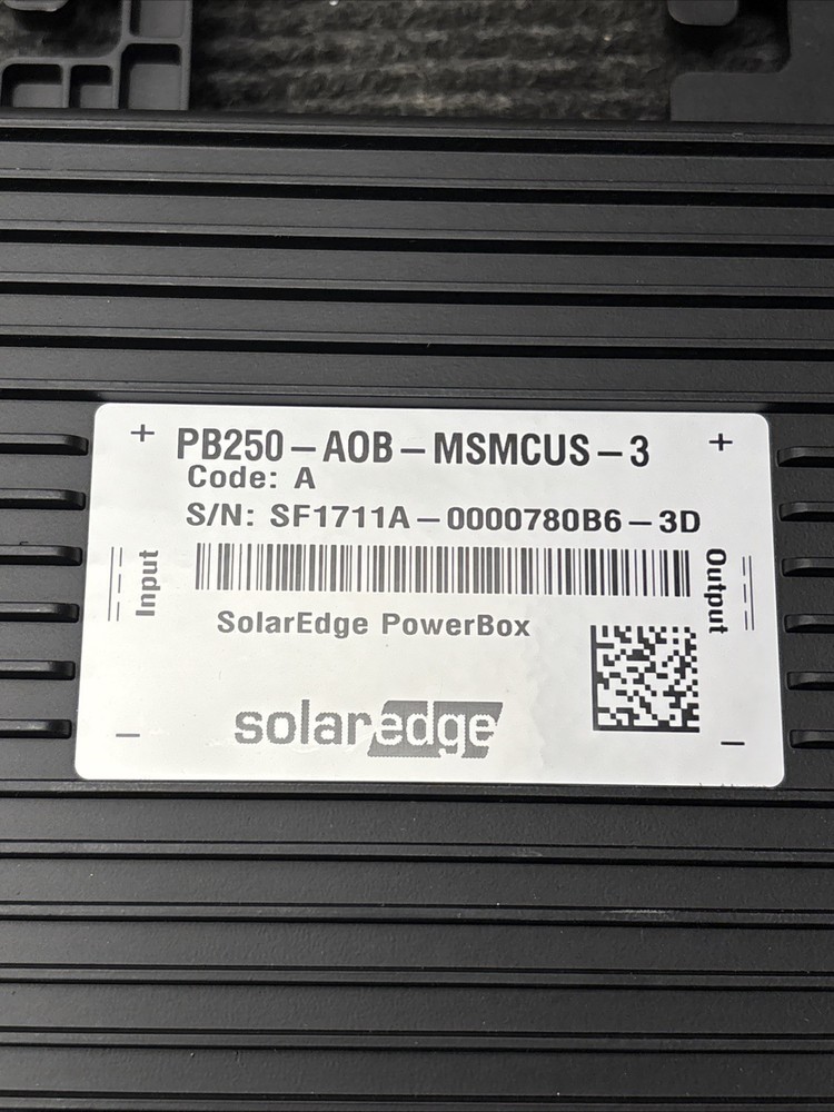 SolarEdge PB250-AOB-MSMCUS PowerBox optimizer Add-On Box 250W