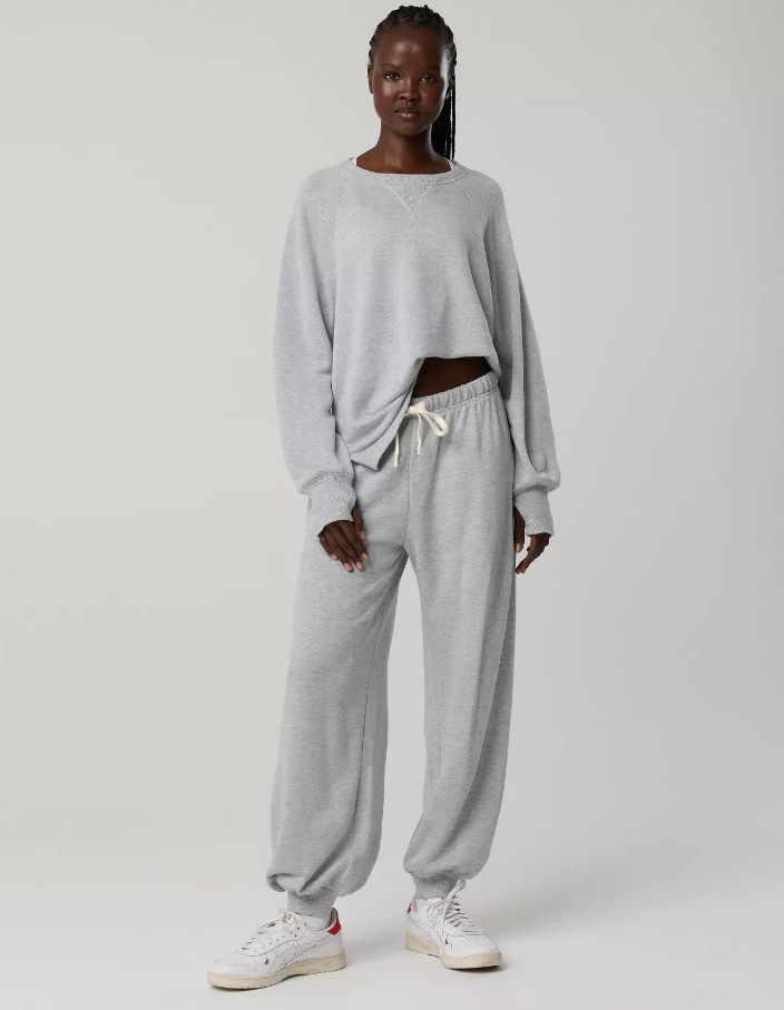 OFFLINE By Aerie Keep It 100 Terry Jogger - Medium Heather Gray | New