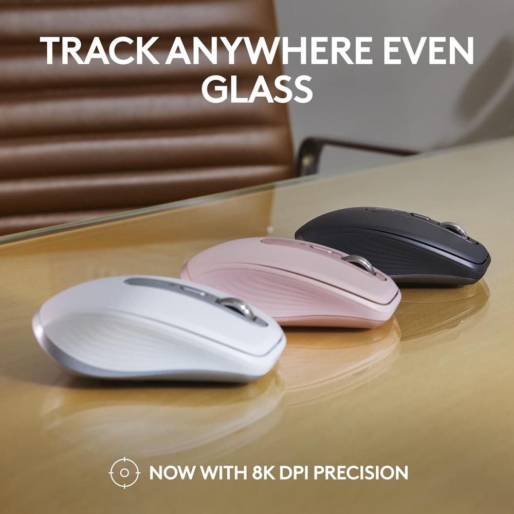 Logitech MX Anywhere 3S Compact Wireless Bluetooth Mouse Rose