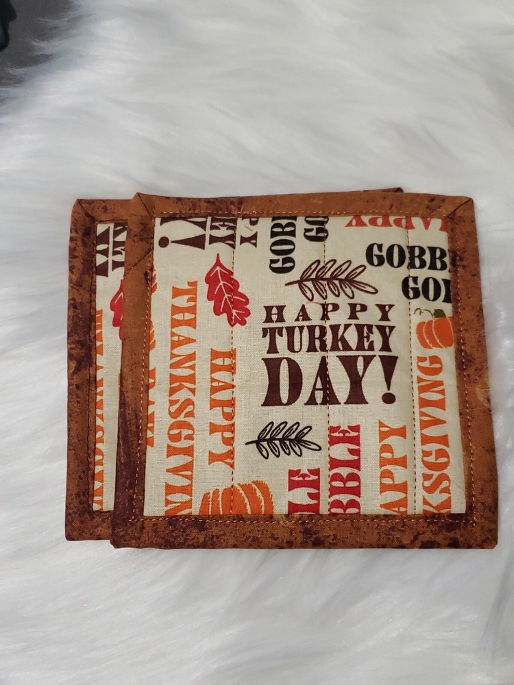 Thanksgiving Quilted Coaster /mugrug