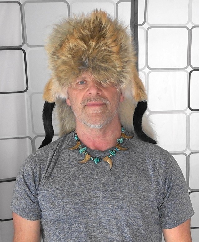 Red coyote fur hat