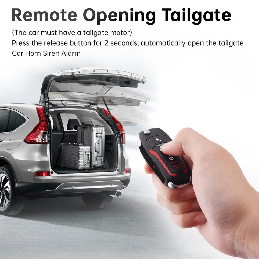Universal 12V Car Alarm Keyless Entry System with Remote Control Siren Sensor