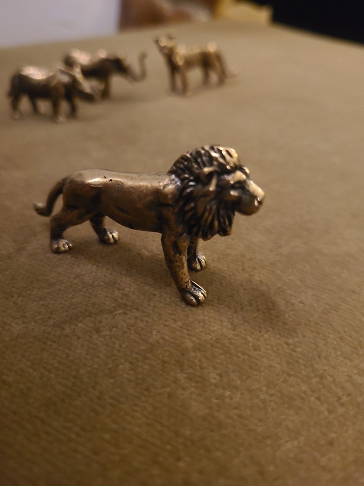 Brass Mini Animal Safari Set