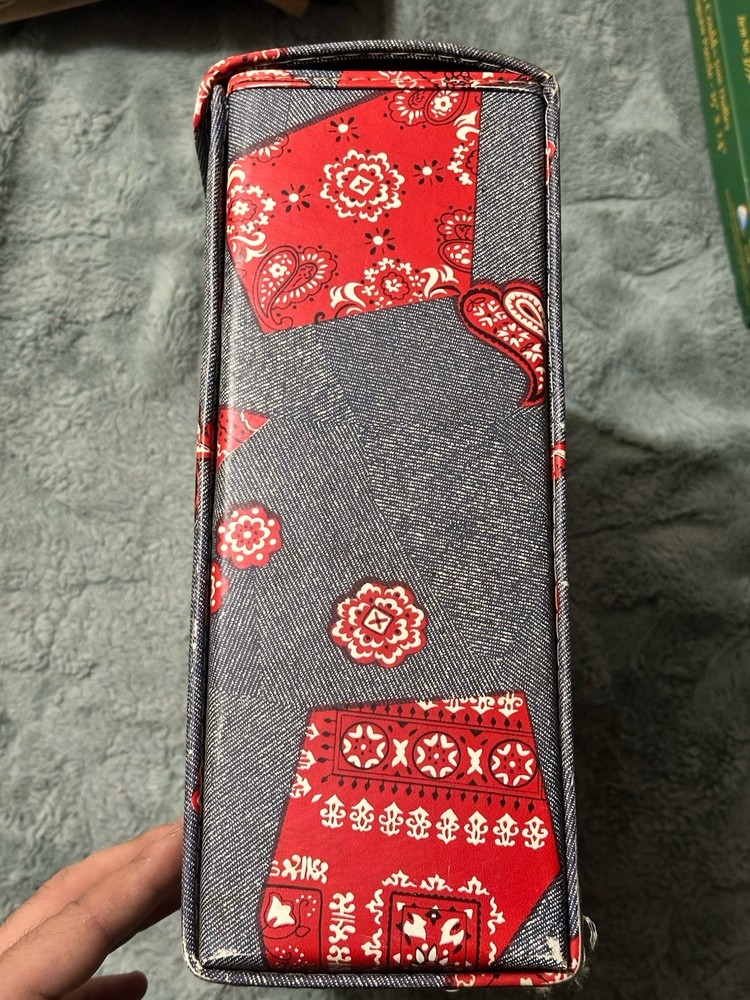 Vinyl Record Carrying Case Bandana Pattern 70’s Big