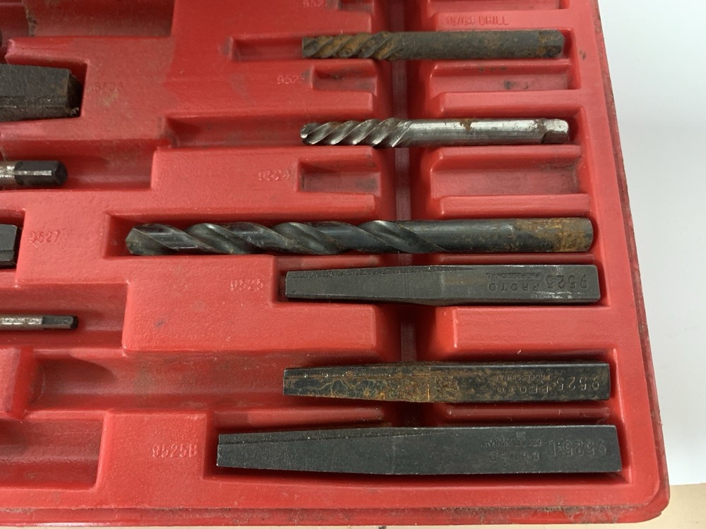 PROTO Professional Tools 9500B Screw & Pipe Extractor Set, ** Missing 3**- READ