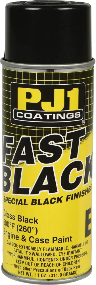 PJ1 16-ENG FAST BLACK ENGINE PAINT GLOSS BLACK 11OZ
