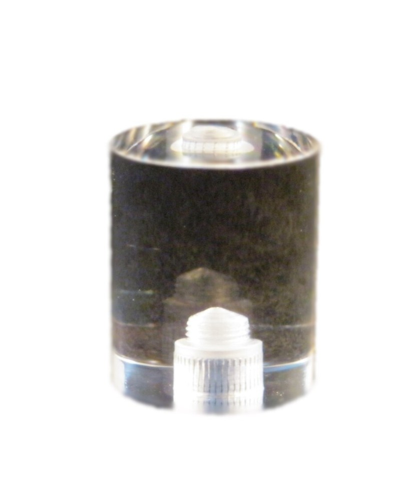Lamp Finial-TRANSITIONAL ACRYLIC CYLINDER 1-1/2" Ht. CLEAR