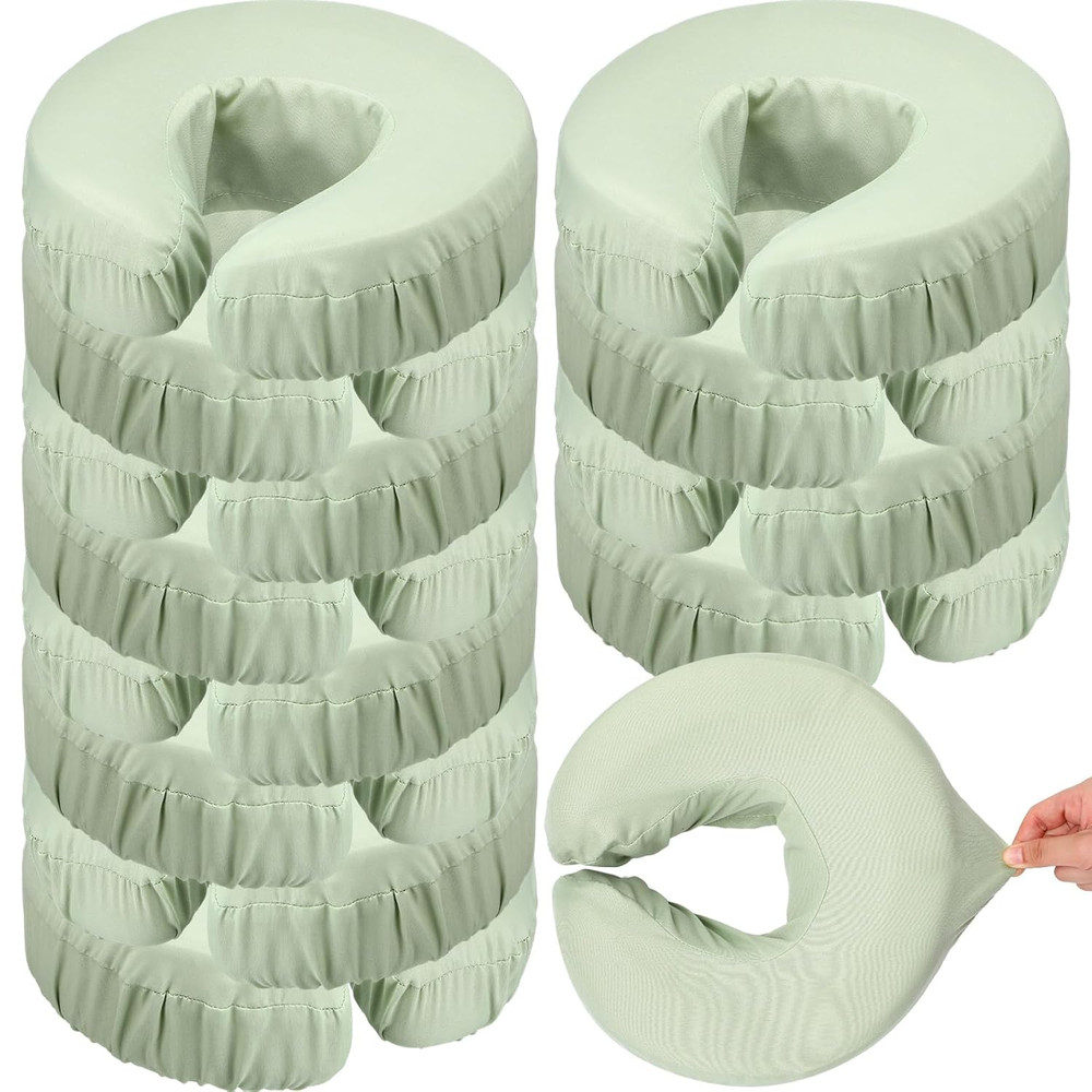 12 Pcs Face Cradle Covers for Massage Head Rest Microfiber Reusable Soft Thicker