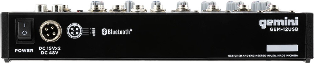 GEM-12USB: COMPACT 12 CHANNEL BLUETOOTH MIXER