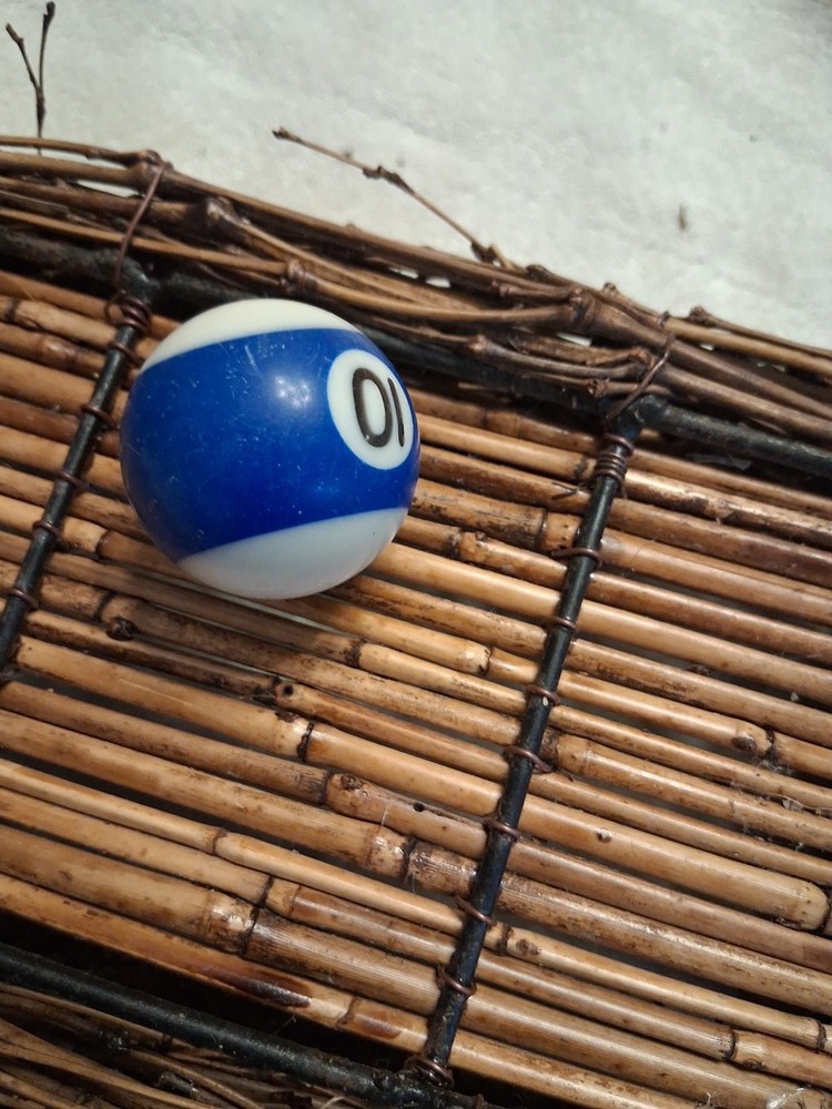Replacement Mini Billiard Pool Ball - Blue White Stripe #10