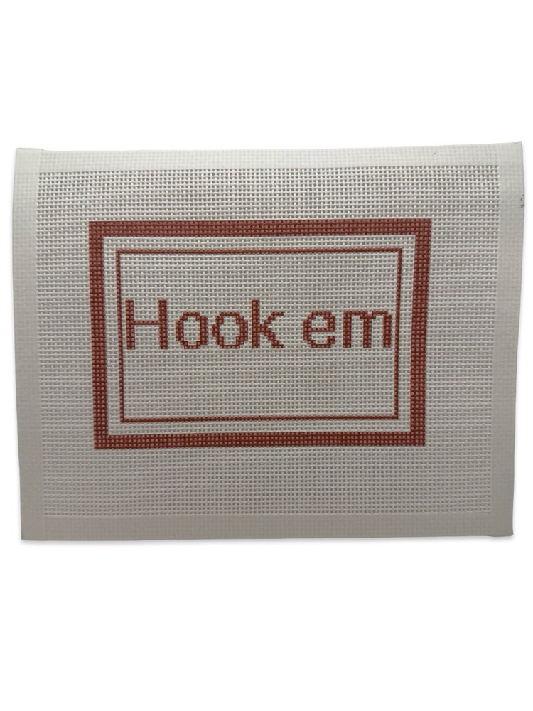 ‘Hook em’ Needlepoint Canvas