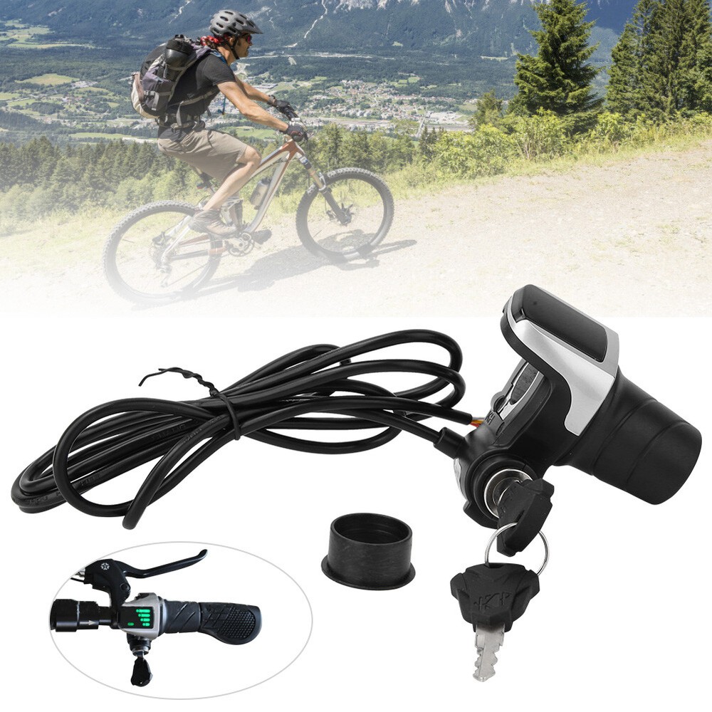 36V Scooter E- Handlebar Grip Throttle W/LCD Display Key Lock