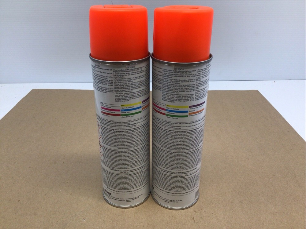 Seymour Stripe Inverted Marking Paint Fluorescent Orange 20-357 Two Pack