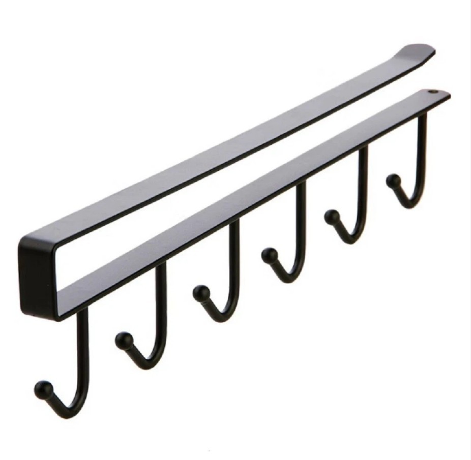 2P Under-Shelf Mug Holder Rack – Kitchen Cabinet Coffee Cup Storage Hooks-%%