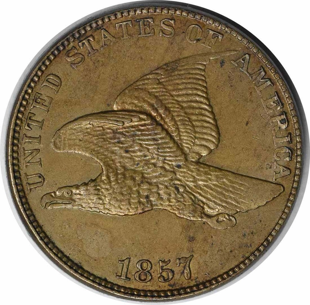1857 Flying Eagle Cent AU Slider Uncertified #1114