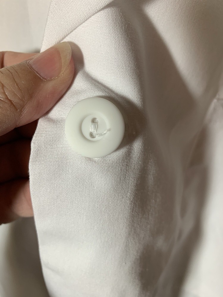 Crest Men's Basic White 42" Lab Coat Style 124 Button Front 3 Pockets Size XL
