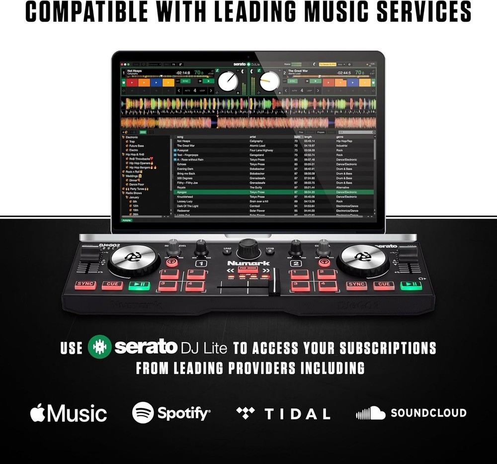 DJ Controller with Crossfader and Four Pad Modes for Enhanced Performance