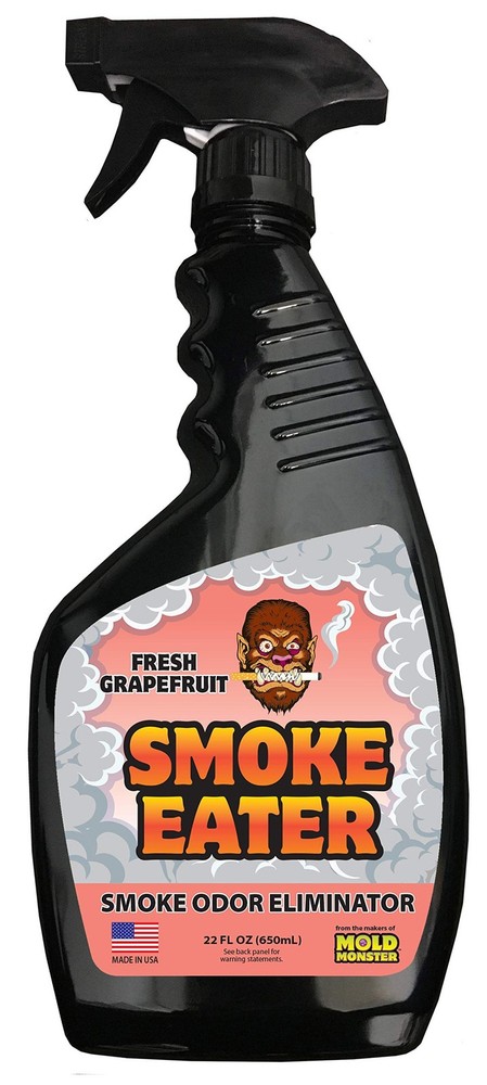 Smoke Eater Odor Eliminator Spray, Fresh Grapefruit, 22 oz — Breaks Down S