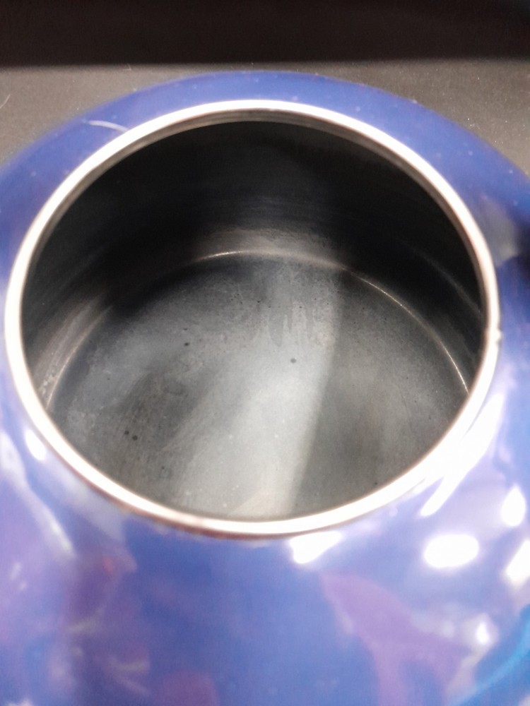 KitchenAid 2 Quart Blue Enamel Whistling Teapot Tea Kettle