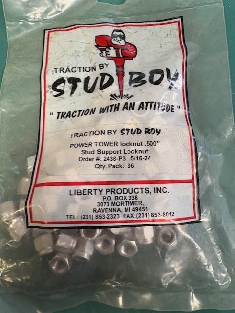Stud Boy Power Tower Locking Nuts 0.50" - 96/Pack 2438-P3