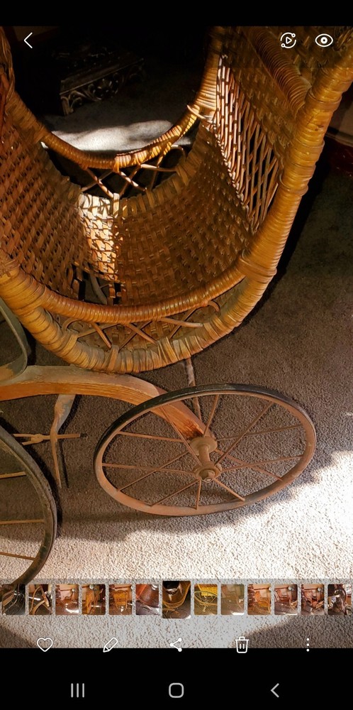 Wicker Baby Stroller 1885