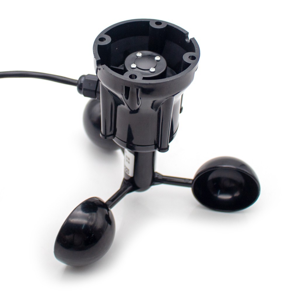 Polycarbonate Three-Cup Anemometer RS485 Wind Speed Sensor Transmitter 0-30M/S