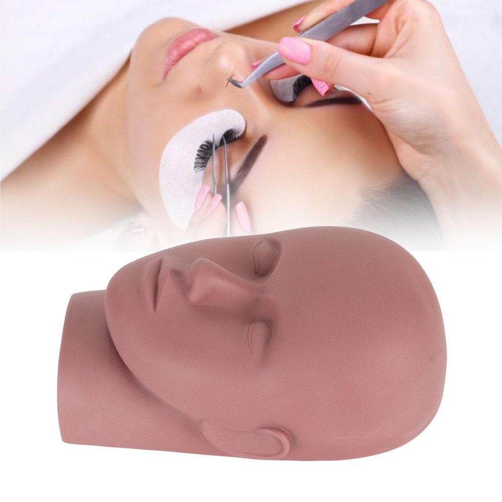 Eyelash Practice Training Head Portable Mannequin Flat Makeup Massage Doll