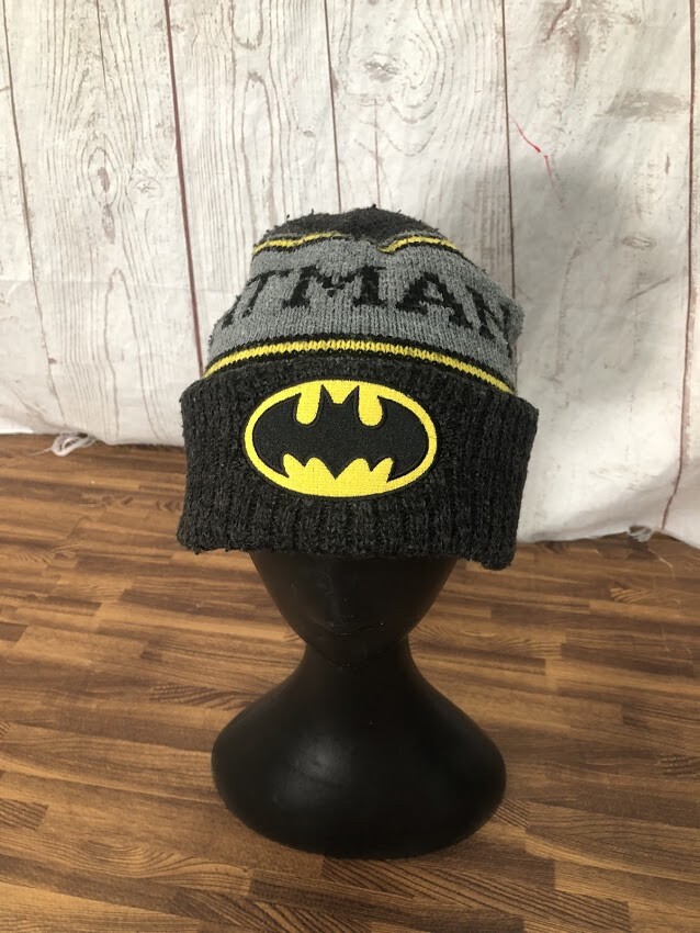 BATMAN DC Comics Gray/Black Beanie Hat Rolled One Size