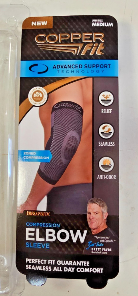 Copper Fit Compression Elbow Sleeve - Medium - New - Advanced Support Technology