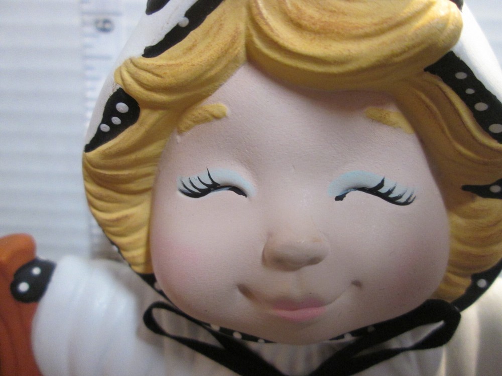 Hand painted ceramic Halloween trick or treating kids figures