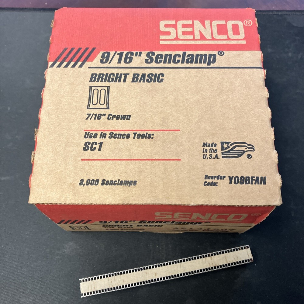 9/16 Senclamp Bright Basic 7/16” Crown 3000 Count Y09BFAN