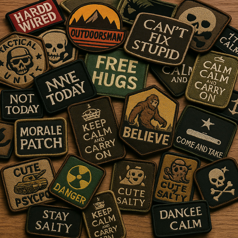 67 Unknown Meaning Funny Embroidered Morale Patch - 2" X 3", Hook & Loop Back