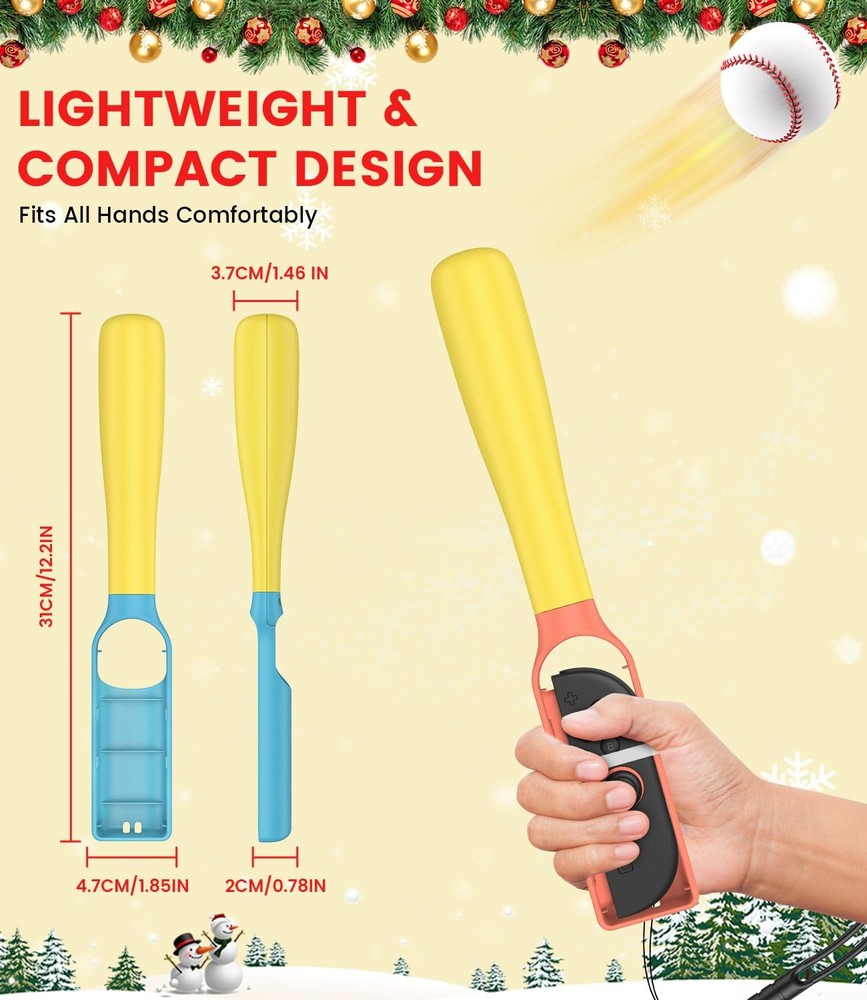 [Switch 1/2 Compatible] CODOGOY Baseball Bat Handle Switch 1/2, Multi-Color