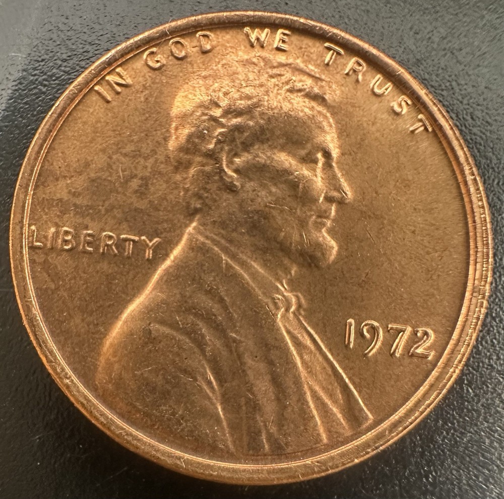 1972 Lincoln Cent Tilted Collar/Misalign/Railroad/Date Double Dual Error’s A-386