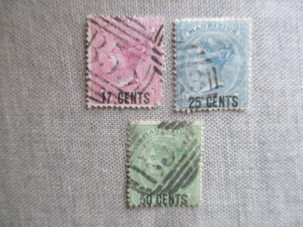 Mauritius, Scott# 54, 55, 57, used