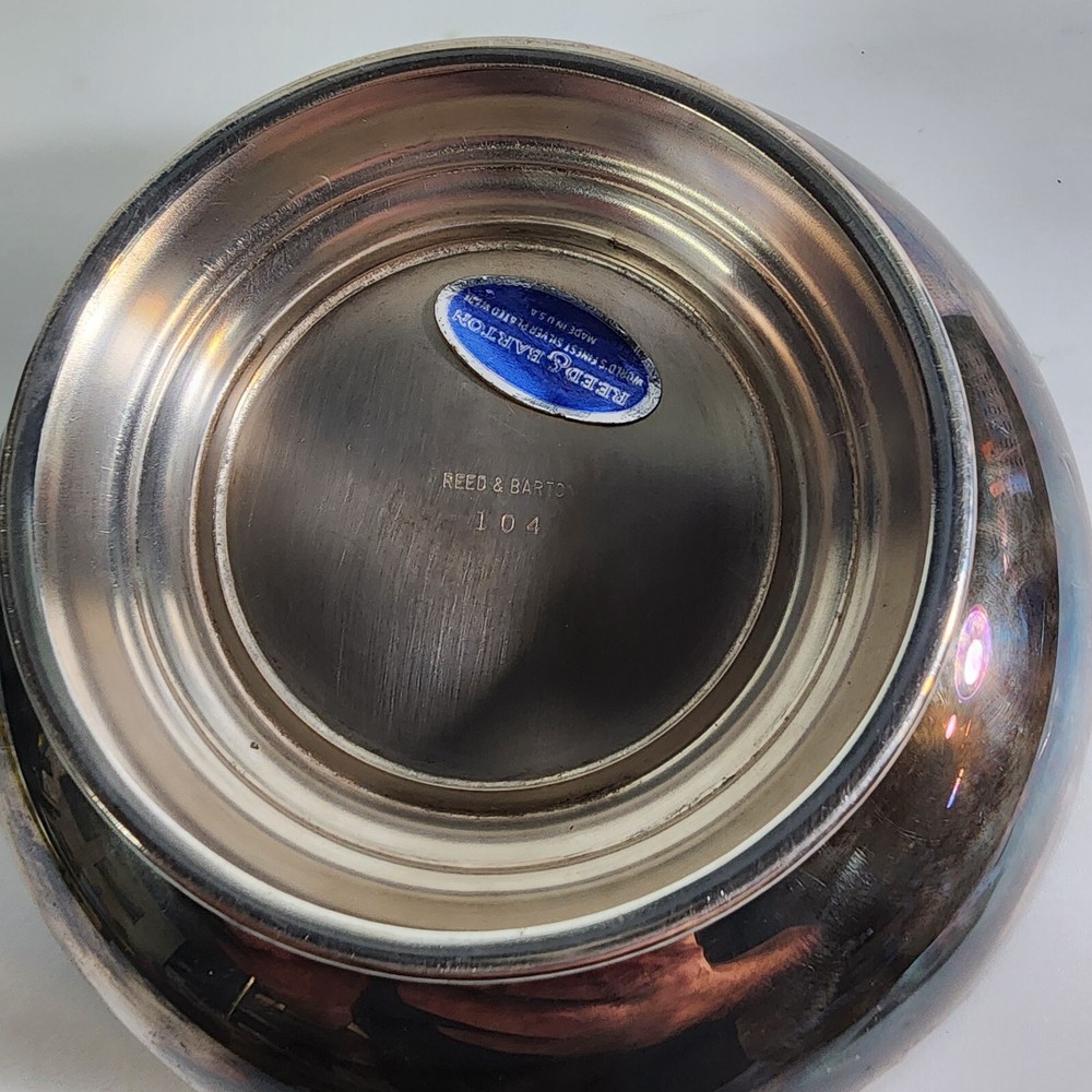Reed & Barton 101 Footed Silver Plated Bowl 8" Diameter