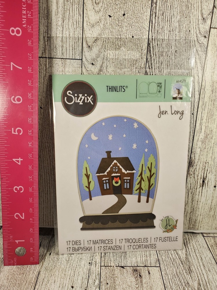 SI1 Sizzix Thinlits Jen Long Christmas Bell Jar Diorama 17 pc die set new