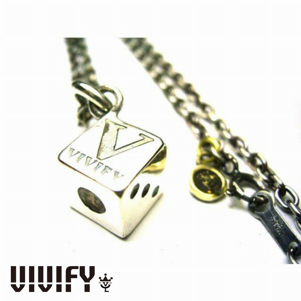 VIVIFY Silver Dice Pendant Top (No Chain)