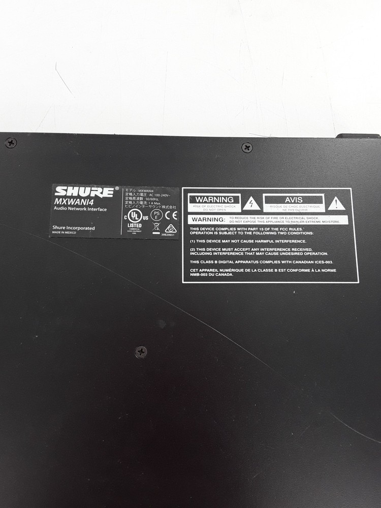 SHURE MXWANI4 Audio Network Interface