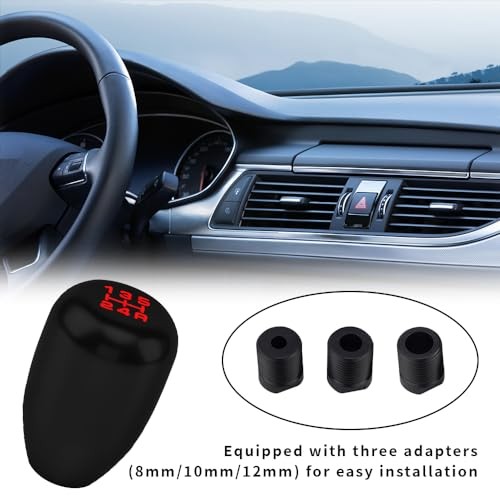 Car Gear Shift Knobs, Manual Gear Shift Knobs Replacement, Universal Car Black