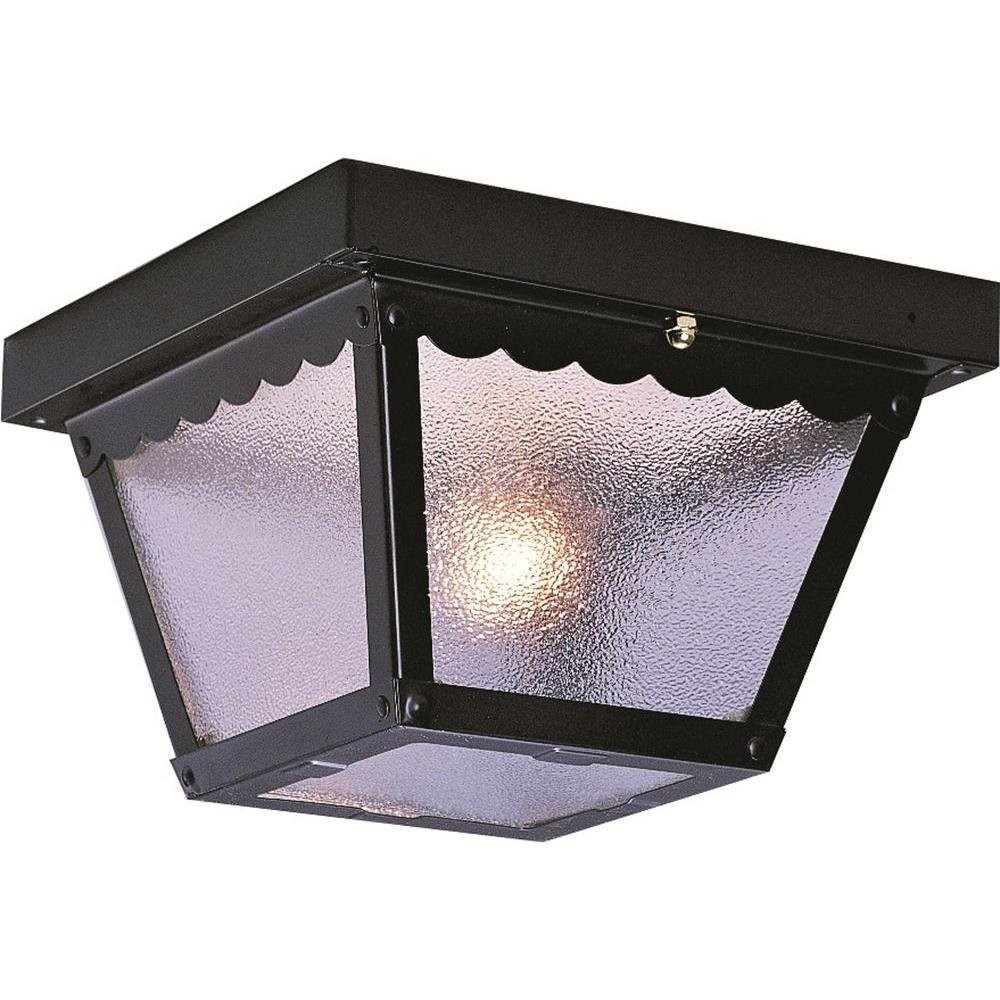 Volume Lighting V7232-5 2-Light Outdoor Ceiling Mount, Black