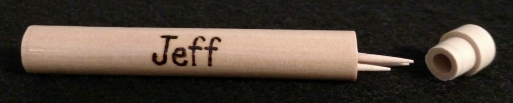 STOCKING STUFFERS 🎅 Personalized Wood-burned Toothpick Holder NAME, INITIALS..