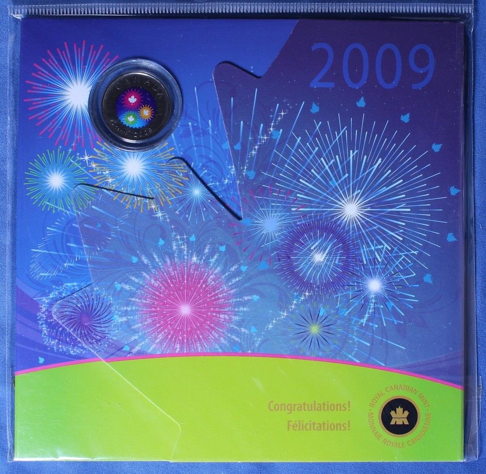 Canada 2009 - Congratulations Gift Set - Special Fireworks Quarter