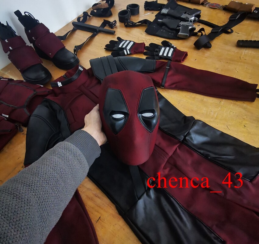 Customize Deadpool Screen Accurate Cosplay Headgear Wearable Mask Prop Faceshell