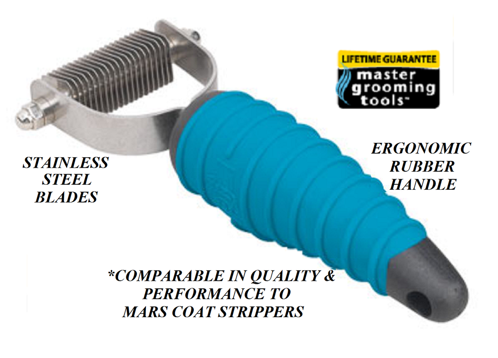 Master Grooming Tools 2pc SET PET STRIPPER TOOL Stripping DEMATTING RAKE Coat