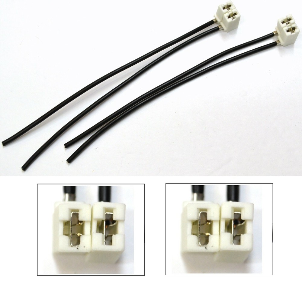 Wire Pigtail Female Ceramic H11B Two Harness Head Light Bulb Socket Connector OE