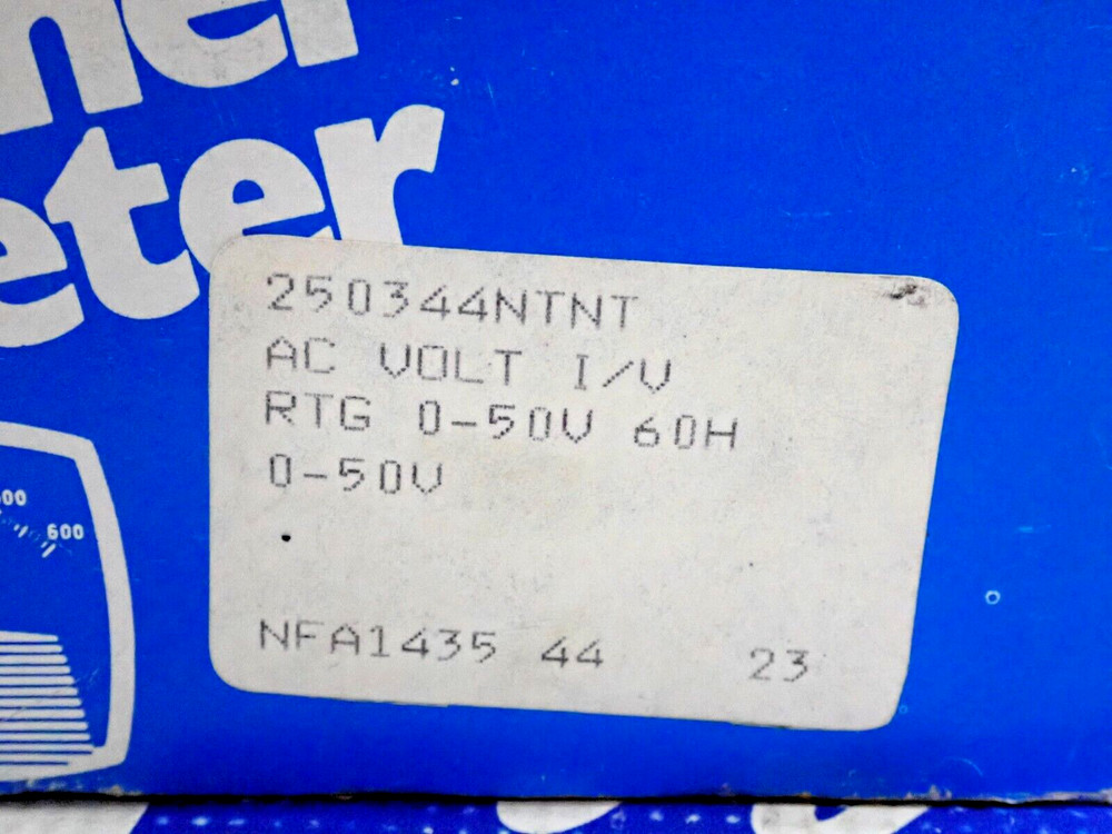 GE 250344NTNT Panel Meter 0-50 A-C Volt New